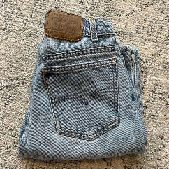 VTG 90s Levi’s 550 Jeans Lightwash Student Fit Orange Tab Relaxed Fit Sz 27 - Picture 7 of 10